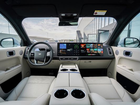 Estrutura do corpo SUV elétrico híbrido de 6 lugares com aceleração de 5,3s e alcance estendido
